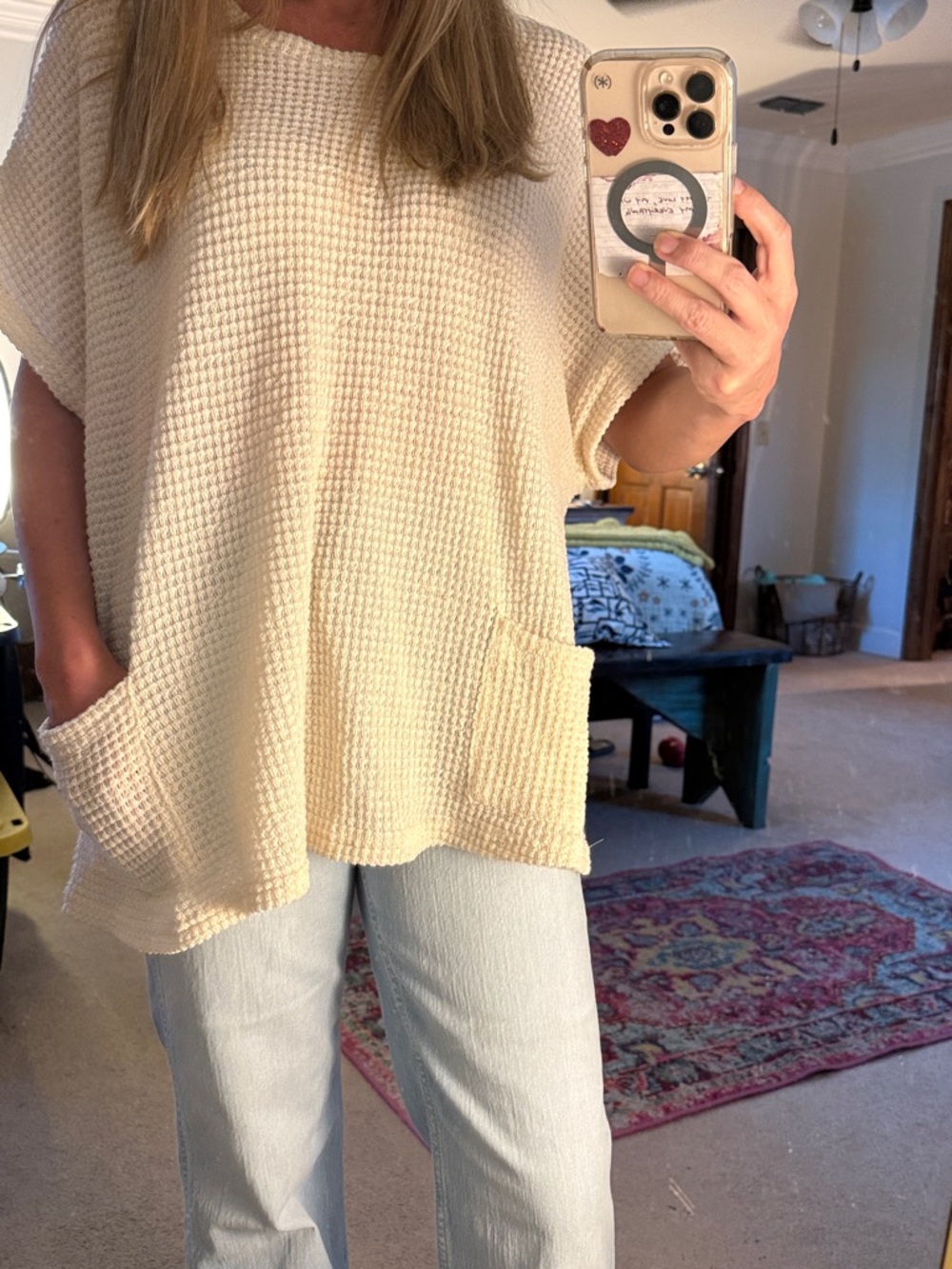 Emory Rose Waffle Top Size XXL